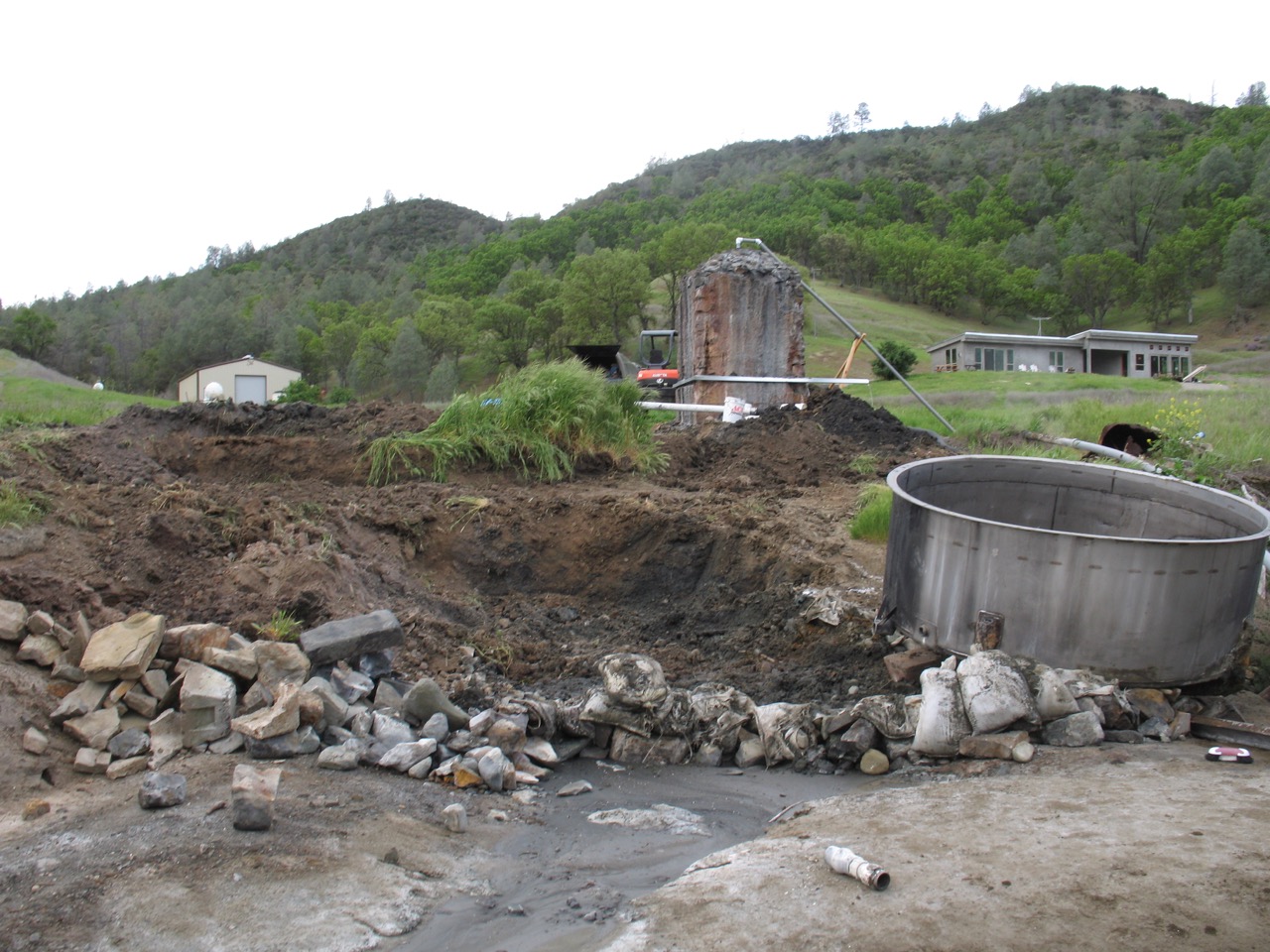 Existing tub excavation