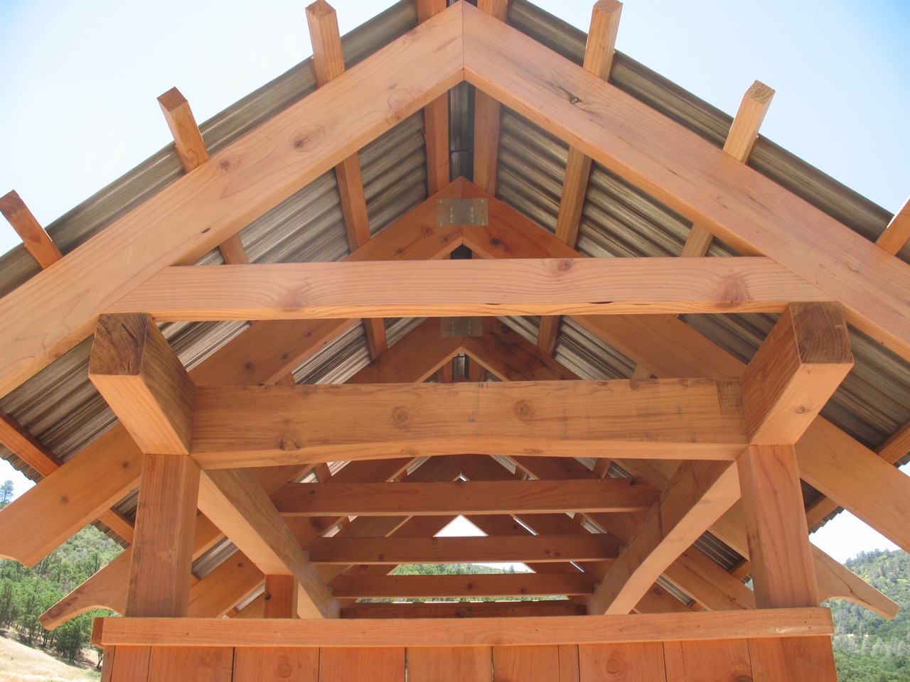 Shade structure framing detail