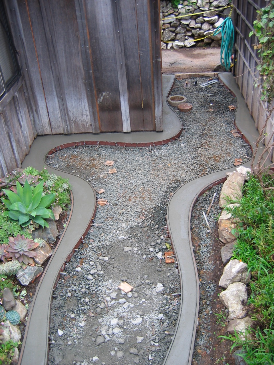 Walkway in progress