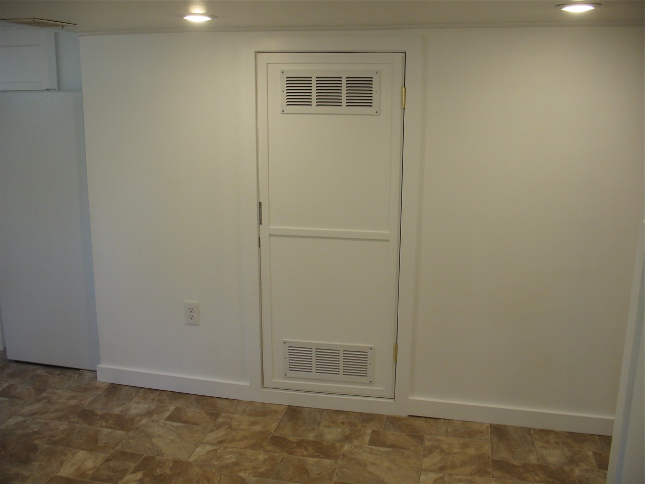 Custom built utility room door