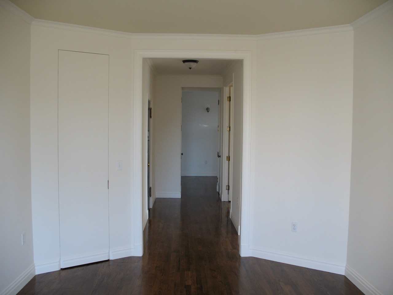 Living room entry and hidden closet