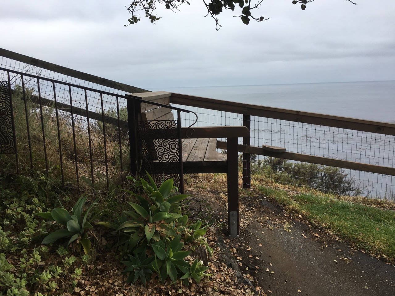 Ocean side fence and bench 2