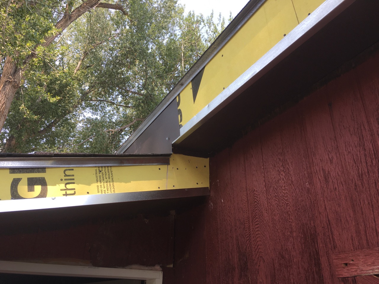 Fascia flashed and soffits closed