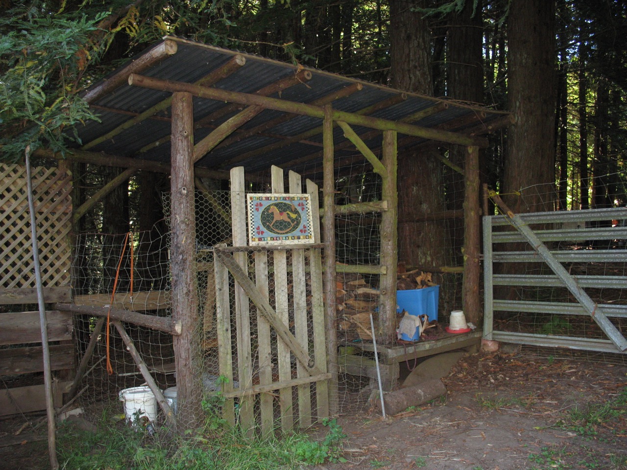 Goat milking shed