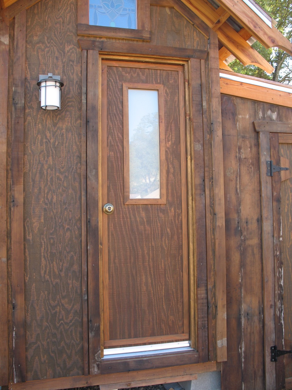 Outhouse door exterior