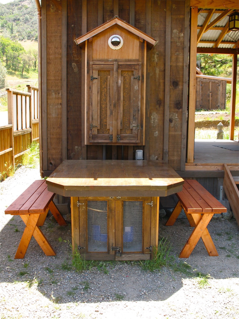 Water heater and generator (under table) cabinets